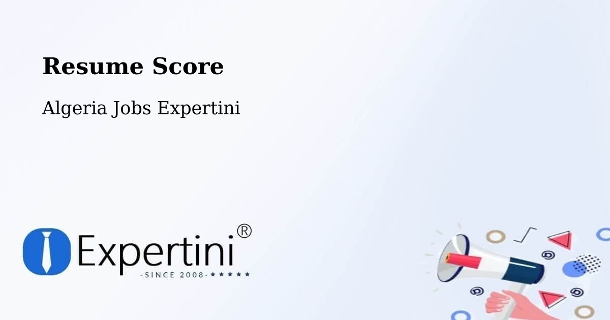 Resume Score - Algeria Jobs Expertini